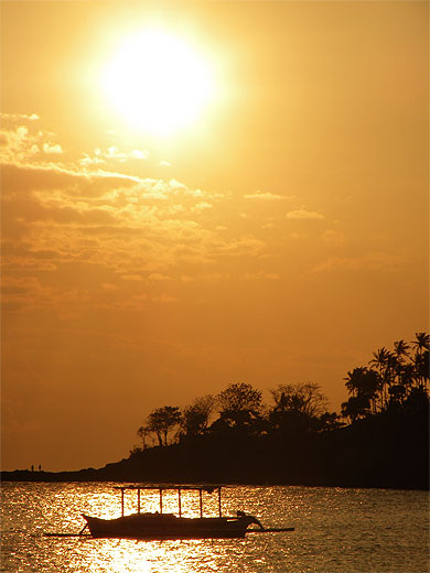 Coucher de soleil sur Senggigi