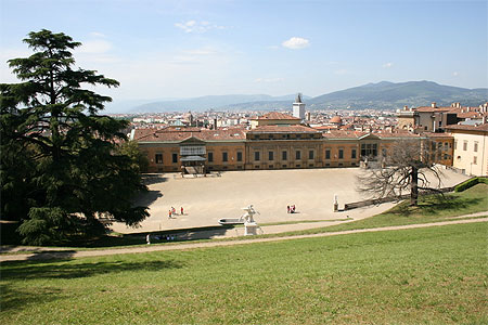 Le Palazzo Pitti vu depuis les jardins