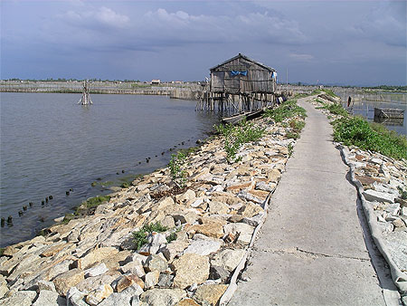 Pr�s de la mer de Chine, dans le secteur de Hu�