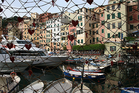 Camogli � travers le filet de p�che