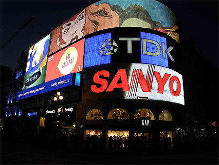 Piccadilly Circus by Night