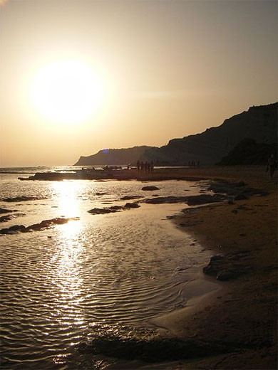Scala dei Turchi au couchant