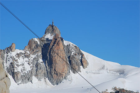 Aiguille du midi: vue matinale depuis Helbronner