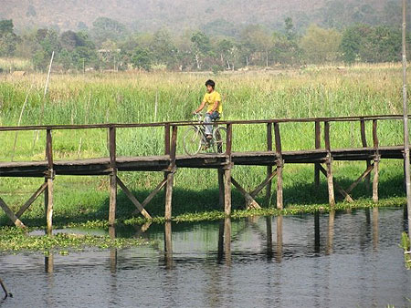 A bicyclette