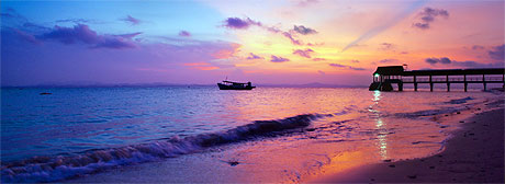 Coucher de soleil sur la jet�e