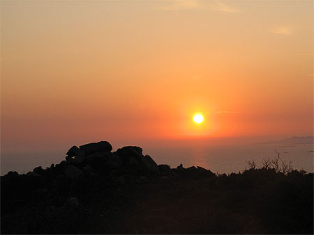 Coucher de soleil vers Bonifacio