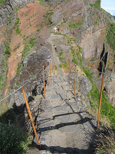Chemin reliant le Pico do Arieiro au Pico Ruivo