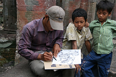L'artiste et ses disciples ...