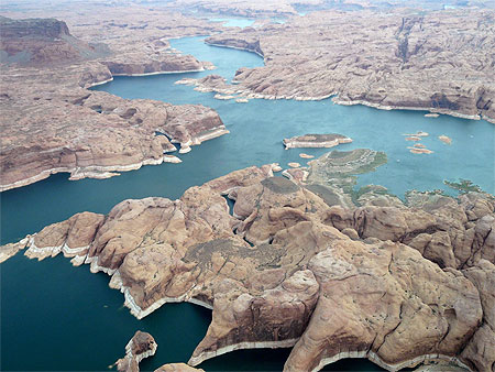 Vue aerienne Lac Powel