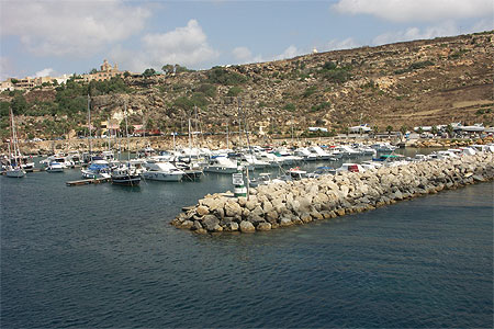 Arriv�e au port de Gozo