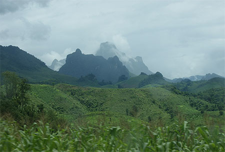 Sur la route de Vang Vieng