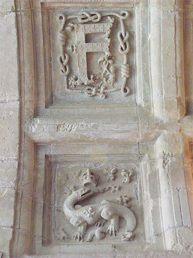 Plafond � caissons : d�tail
