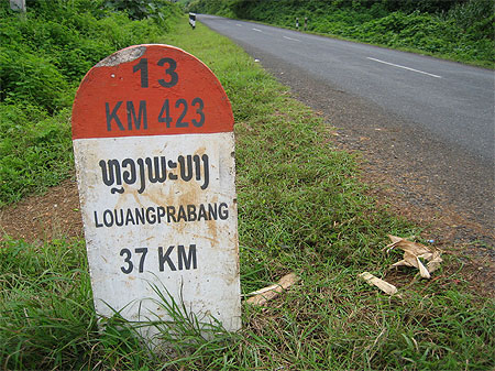 Approche de Louang Prabang par bus
