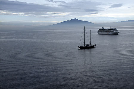 Vue sur le Vesuve depuis Sorrente