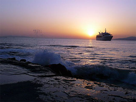 Coucher de soleil Mykonos