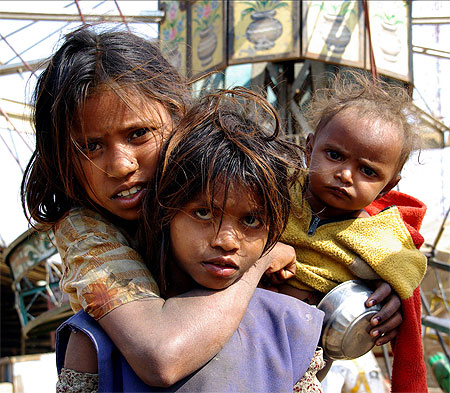 3 jeunes mendiantes de BodhGaya