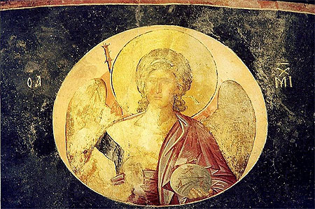 Ange byzantin en m�daillon