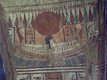 Sarcophage �gyptien : d�tail