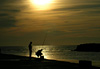 Coucher de soleil et p�cheurs