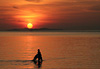 P�cheur au soleil couchant
