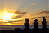 Coucher de soleil sur l�Ile de P�ques