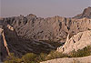 Les Badlands le soir