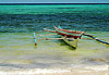 Barque � bascule sur le plage de Bogalog � Boracay