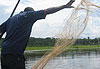 P�che sur le fleuve congo, autour de Ngab�