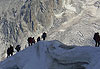 Alpinistes sur l�Aiguille du midi