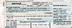Le billet d'avion