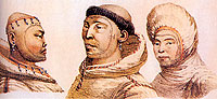 Eskimo des Iles St Laurence (Mer de B�ring) au d�but du XIXe si�cle. Dessin de Louis Choris. 1816.