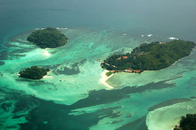 Les Seychelles vues du ciel