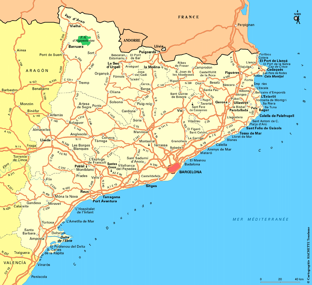 Plan Catalogne : cliquez sur la carte Catalogne pour l'agrandir