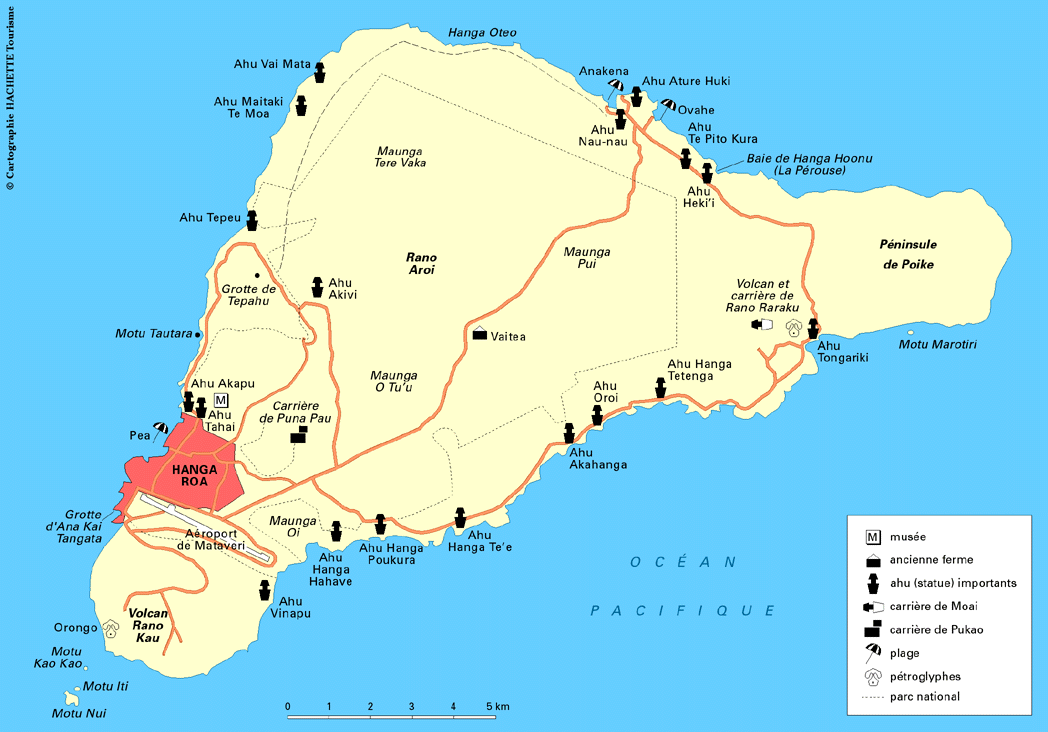 Carte Ile de Pâques / Plan Ile de Pâques