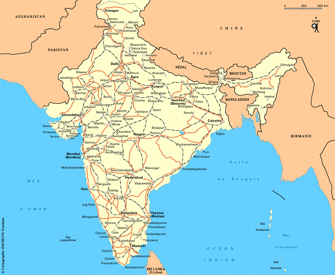 Carte Inde / Plan Inde