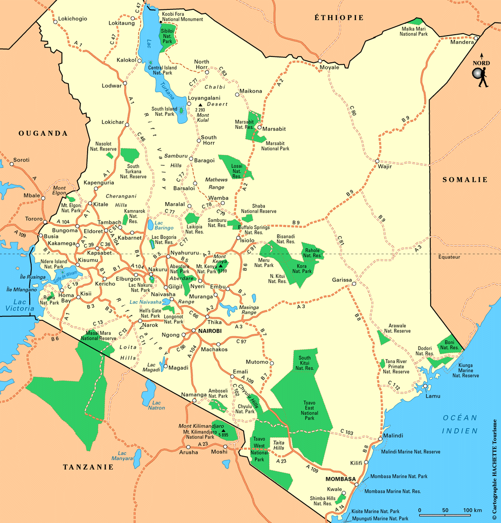 carte kenya afrique - Image