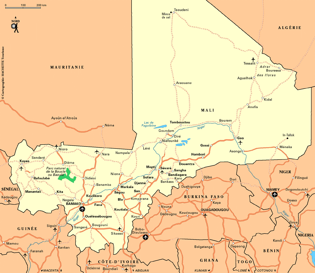 Plan Mali : cliquez sur la carte Mali pour l'agrandir