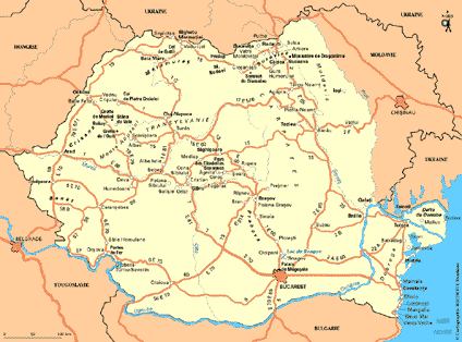 Carte Roumanie
