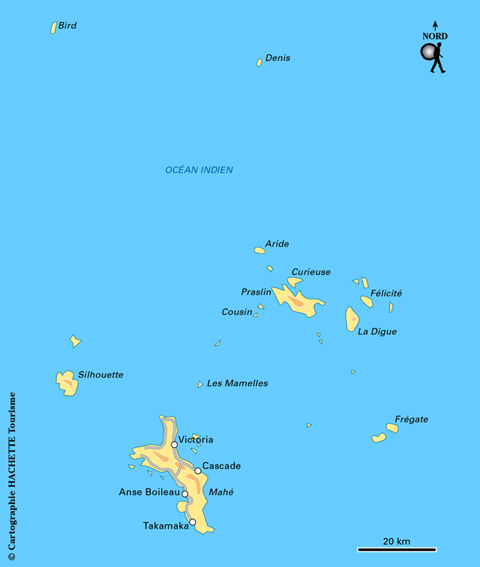 carte des seychelles - Image