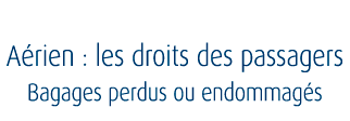 Bagages perdus ou endommagés