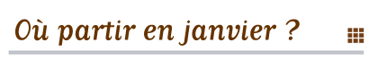 O� partir en janvier