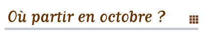 O� partir en octobre