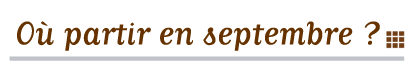 O� partir en septembre