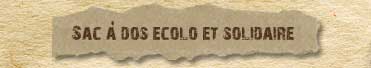 Sac � dos �colo et solidaire