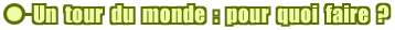 Un tour du monde : pour quoi faire ?