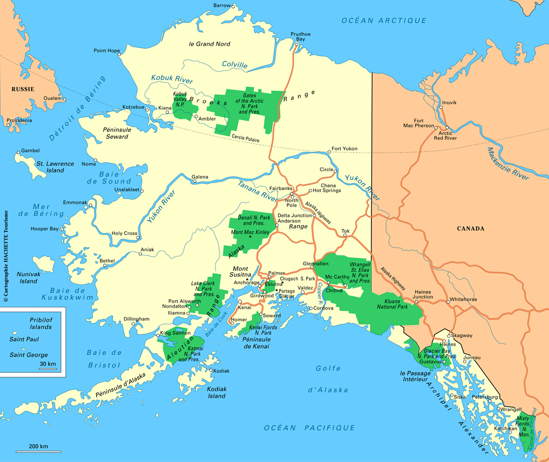 Carte Alaska Plan Alaska Routard Com