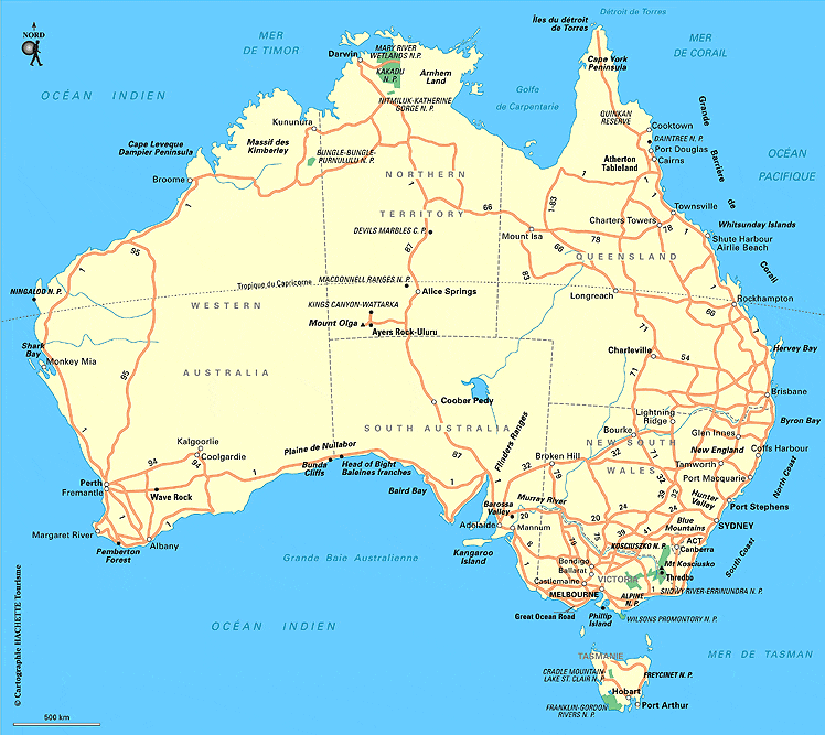 carte australie geographie