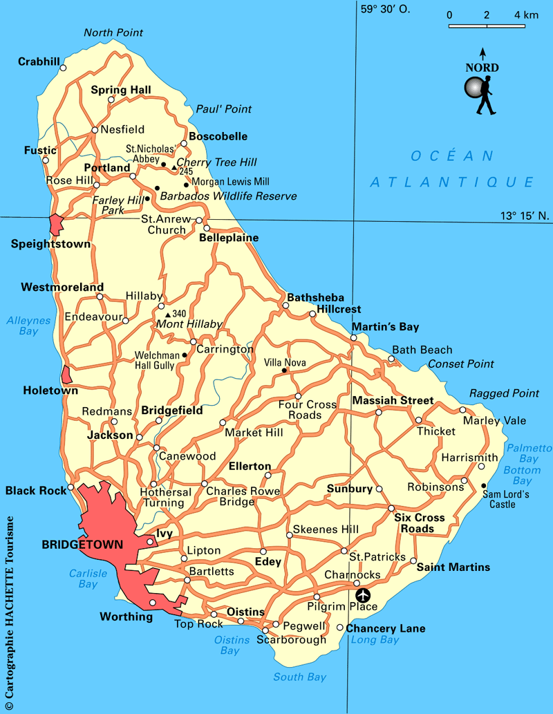 barbade carte du monde
