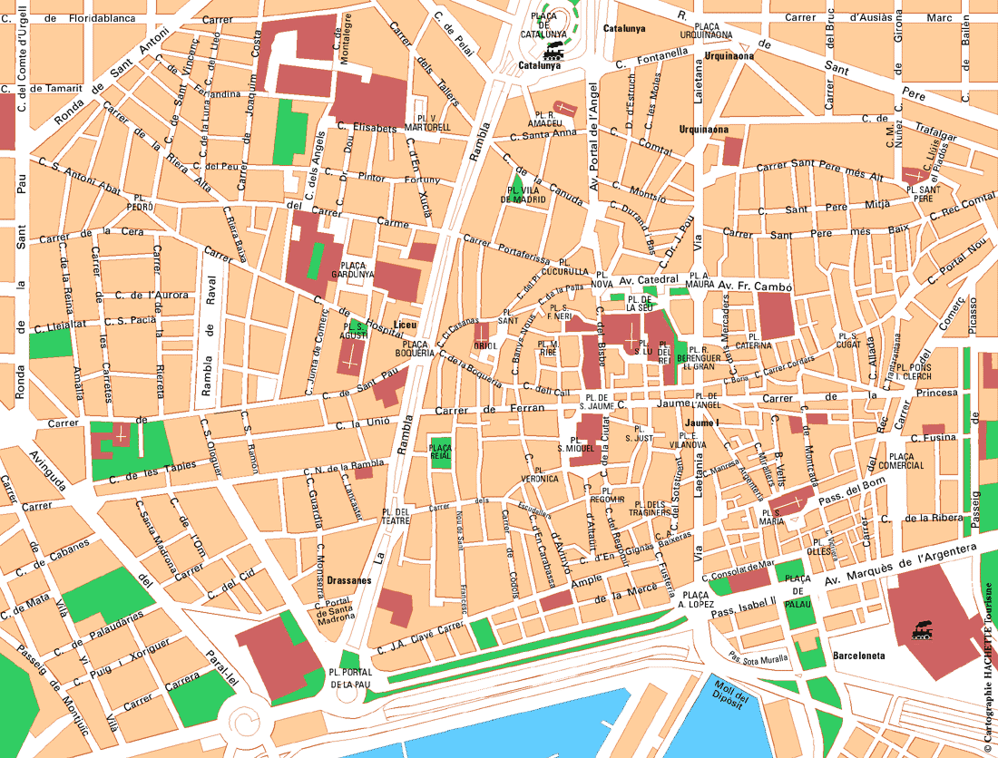 Barcelone carte site touristique