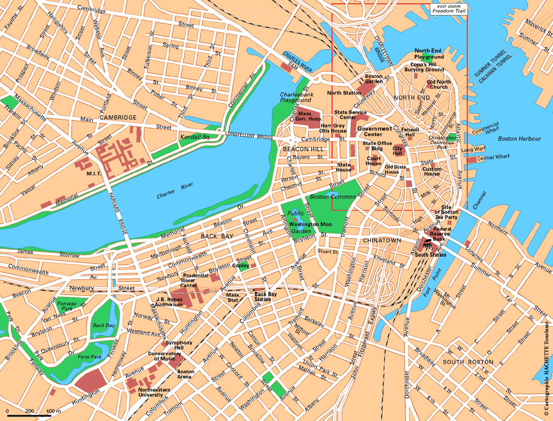 Carte Boston : Plan général - Plan Boston : Plan général